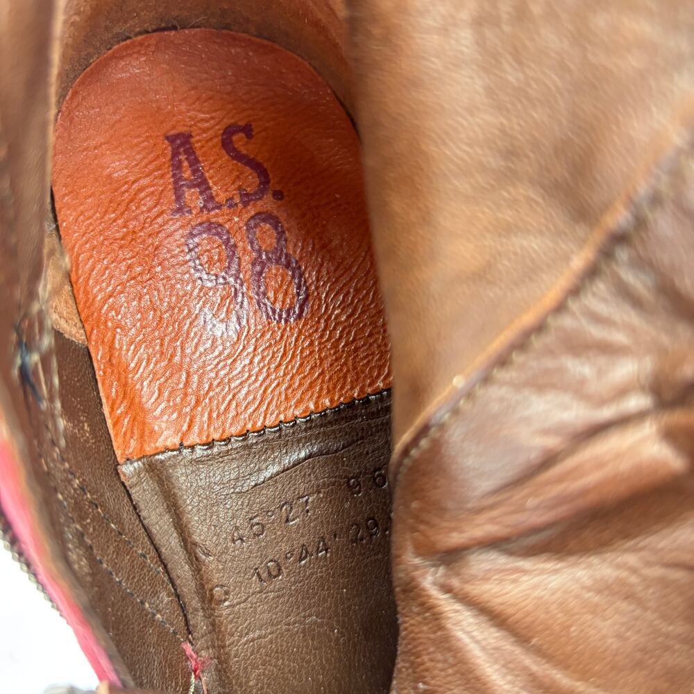 A.S.98 Hercegovina Buckle Zip Studded Suede Boots Women's 39 US 9 - Picture 9 of 14